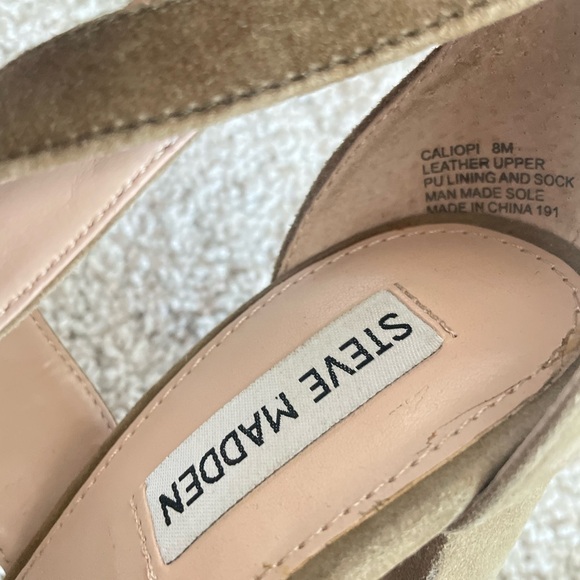 Steve Madden olive green cross ankle pumps 4 inch heel size 8 excellent conditio - Picture 7 of 9